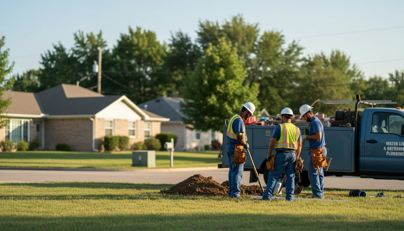 Residential water line and bathroom plumbing service in Wolcott, CT